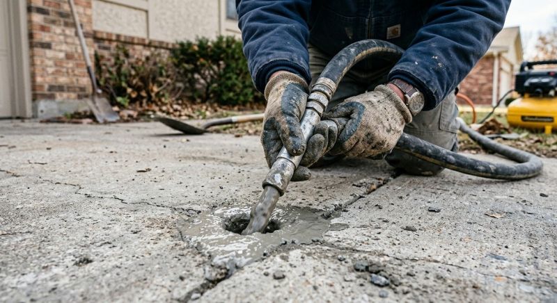Sunken Driveway Lifting in San Antonio, TX